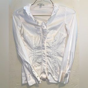 Women’s White Button-Up Blouse Banana Republic Size 2